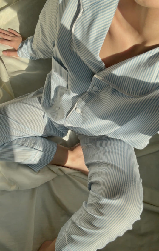 Ocean Lines- Blue & White
